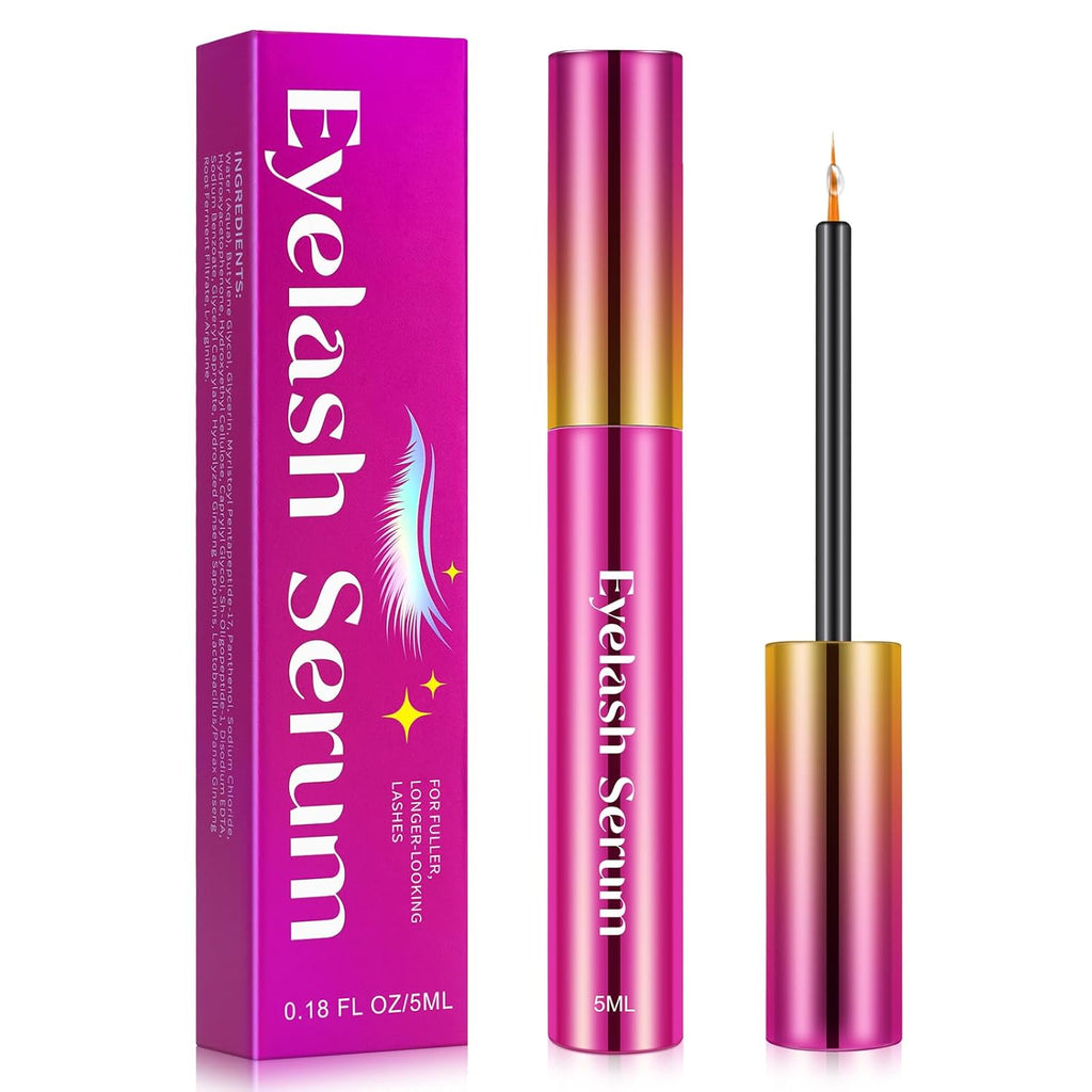 Eyelash Serum for Eyelash Growth, Lash Serum for Eyelash Growth Thickness, Stronger, Healthier Lashes & Brows, Easy to Use & Absorb, Safe for Sensitive Eyes, 0.18 Fl. Oz.