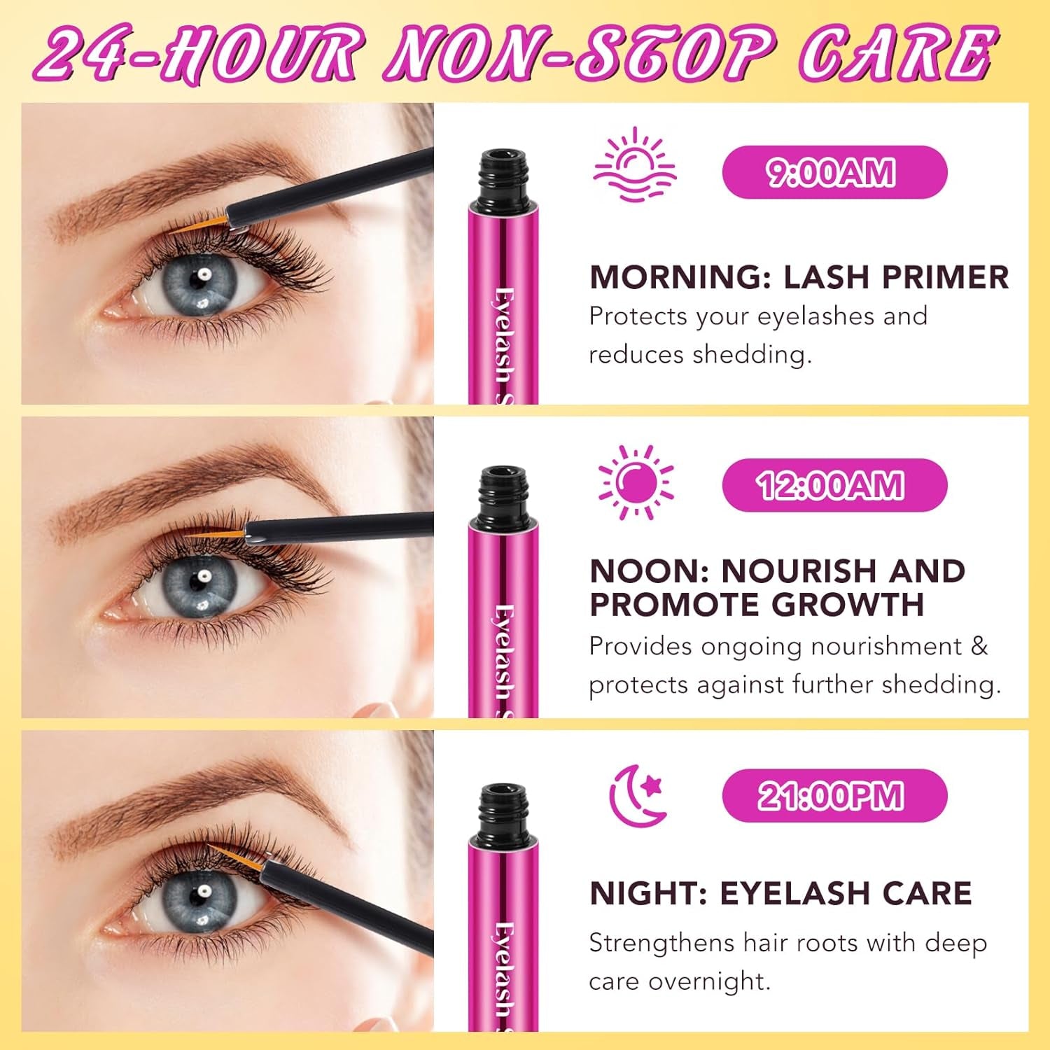 Eyelash Serum for Eyelash Growth, Lash Serum for Eyelash Growth Thickness, Stronger, Healthier Lashes & Brows, Easy to Use & Absorb, Safe for Sensitive Eyes, 0.18 Fl. Oz.